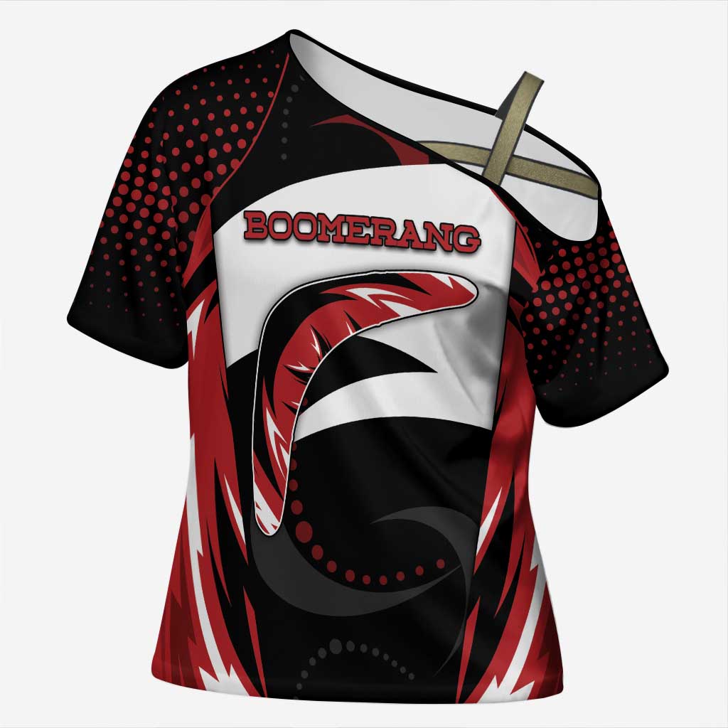Custom Boomerang Cross Shoulder Shirt Unique Style
