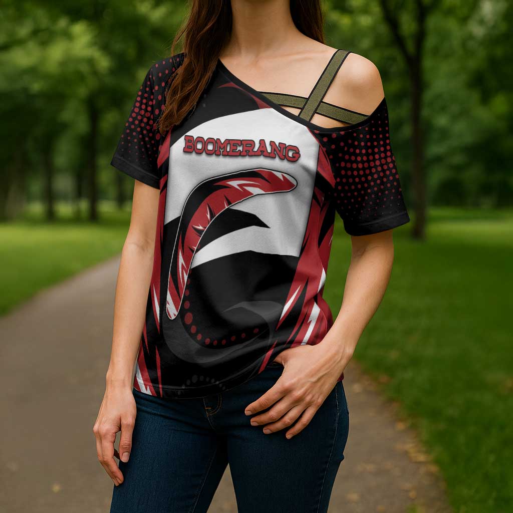 Custom Boomerang Cross Shoulder Shirt Unique Style