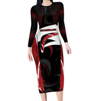 Custom Boomerang Long Sleeve Bodycon Dress Unique Style