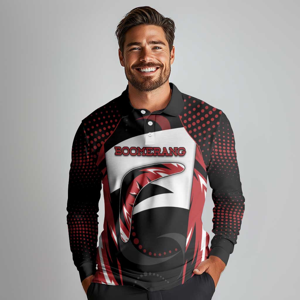 Custom Boomerang Long Sleeve Polo Shirt Unique Style