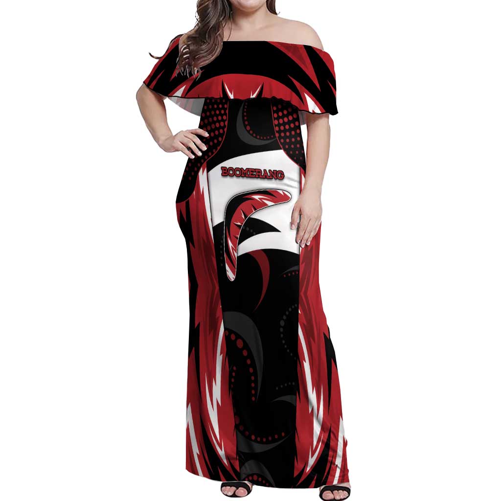 Custom Boomerang Off Shoulder Maxi Dress Unique Style