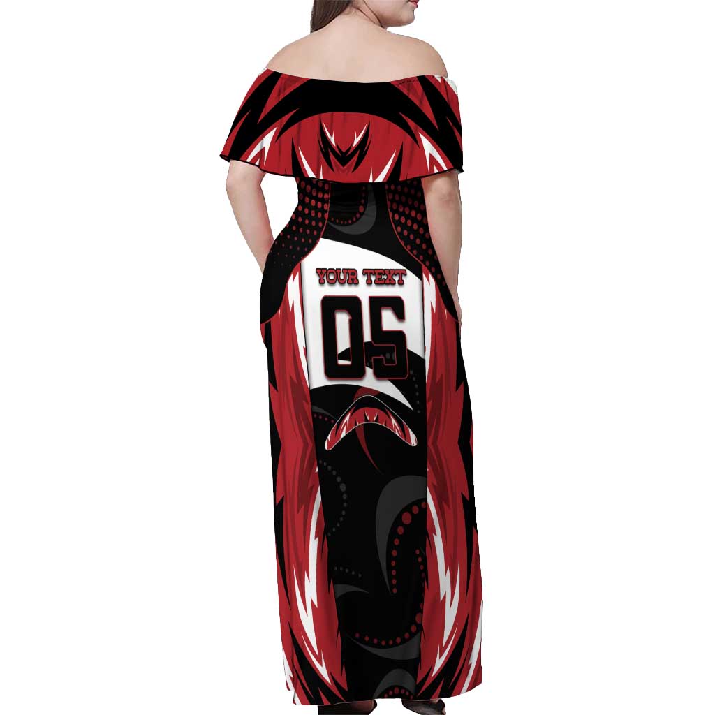 Custom Boomerang Off Shoulder Maxi Dress Unique Style