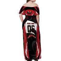 Custom Boomerang Off Shoulder Maxi Dress Unique Style