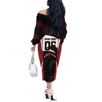 Custom Boomerang Off The Shoulder Long Sleeve Dress Unique Style