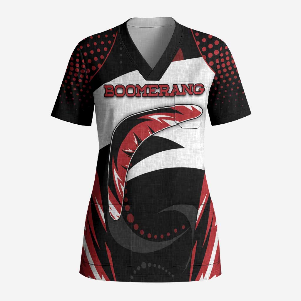 Custom Boomerang Scrub Top Unique Style