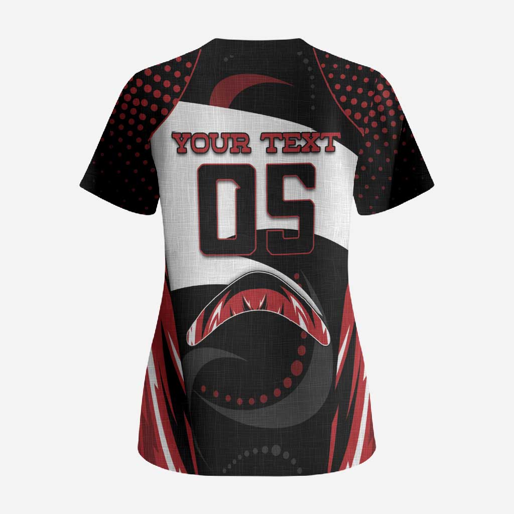 Custom Boomerang Scrub Top Unique Style