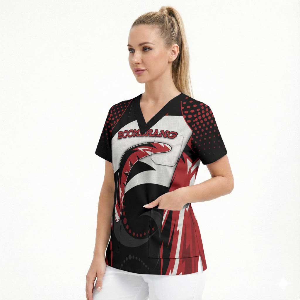 Custom Boomerang Scrub Top Unique Style