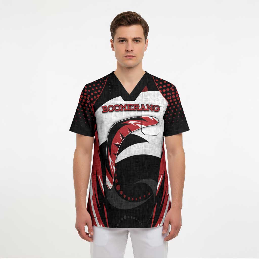 Custom Boomerang Scrub Top Unique Style