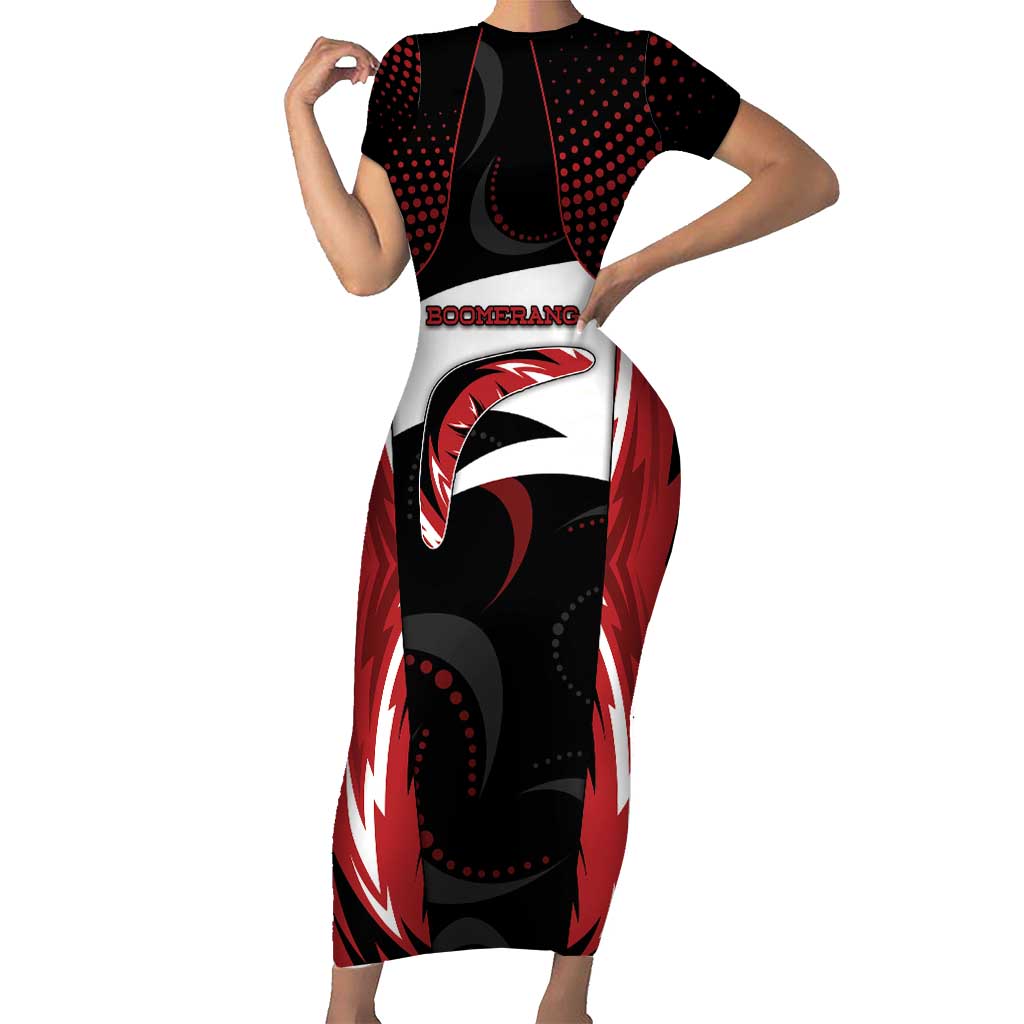 Custom Boomerang Short Sleeve Bodycon Dress Unique Style