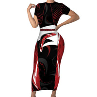 Custom Boomerang Short Sleeve Bodycon Dress Unique Style