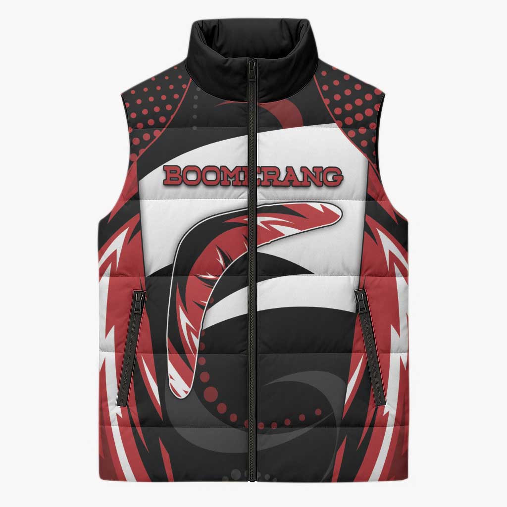 Custom Boomerang Sleeveless Puffer Jacket Unique Style