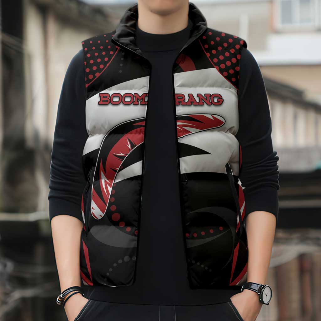 Custom Boomerang Sleeveless Puffer Jacket Unique Style