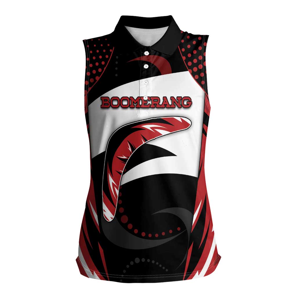 Custom Boomerang Women Sleeveless Polo Shirt Unique Style