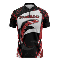 Custom Boomerang Zipper Polo Shirt Unique Style