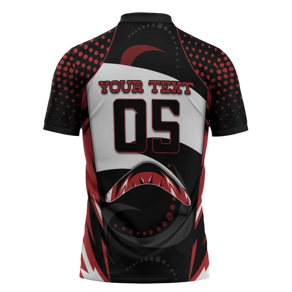 Custom Boomerang Zipper Polo Shirt Unique Style