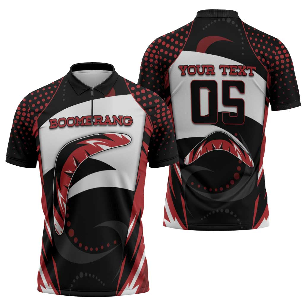 Custom Boomerang Zipper Polo Shirt Unique Style