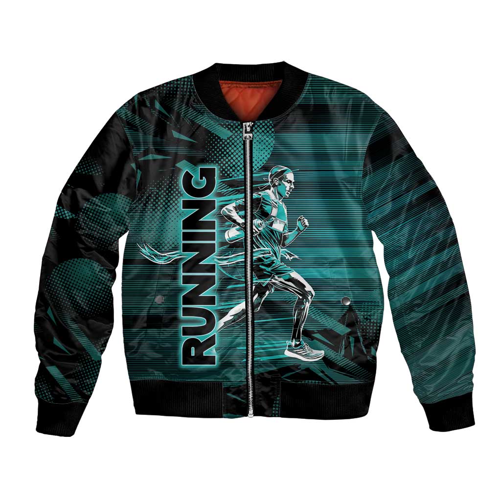 Personalized Running Bomber Jacket Infinite Sprint Energy