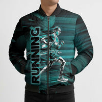 Personalized Running Bomber Puffer Jacket Infinite Sprint Energy