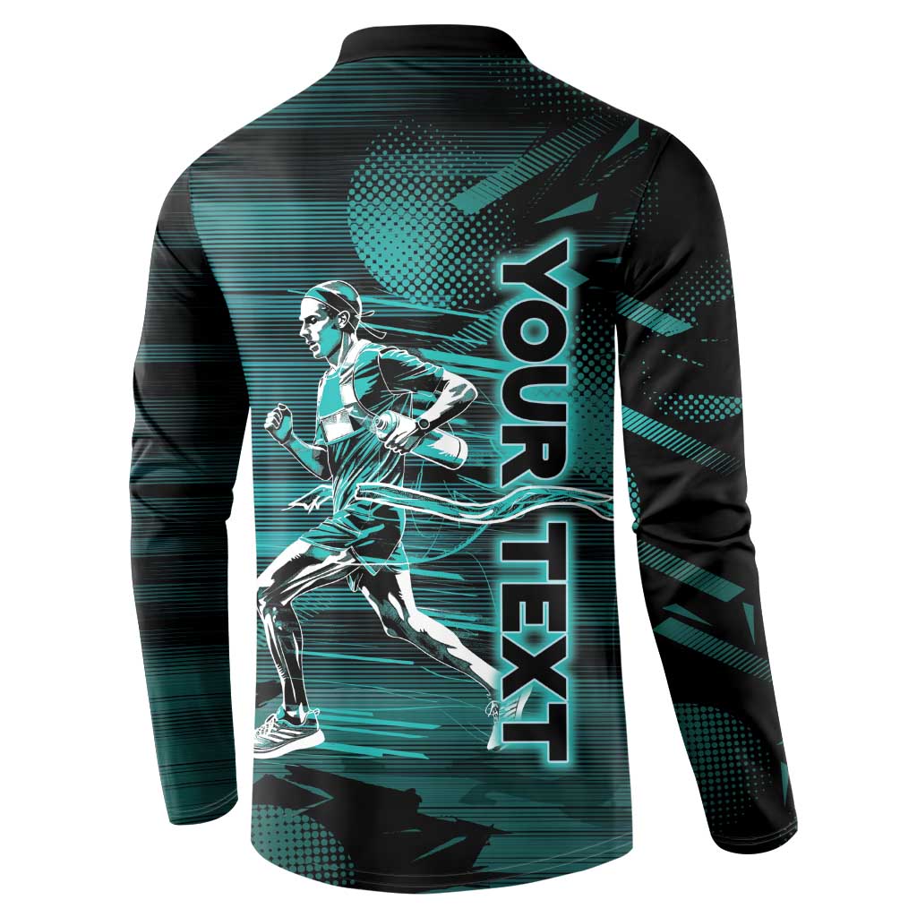 Personalized Running Button Sweatshirt Infinite Sprint Energy