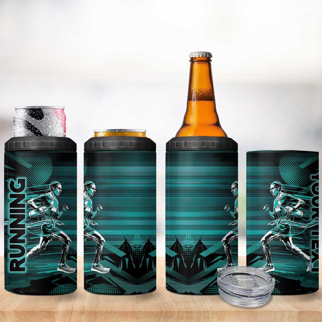 Personalized Running 4 in 1 Can Cooler Tumbler Infinite Sprint Energy