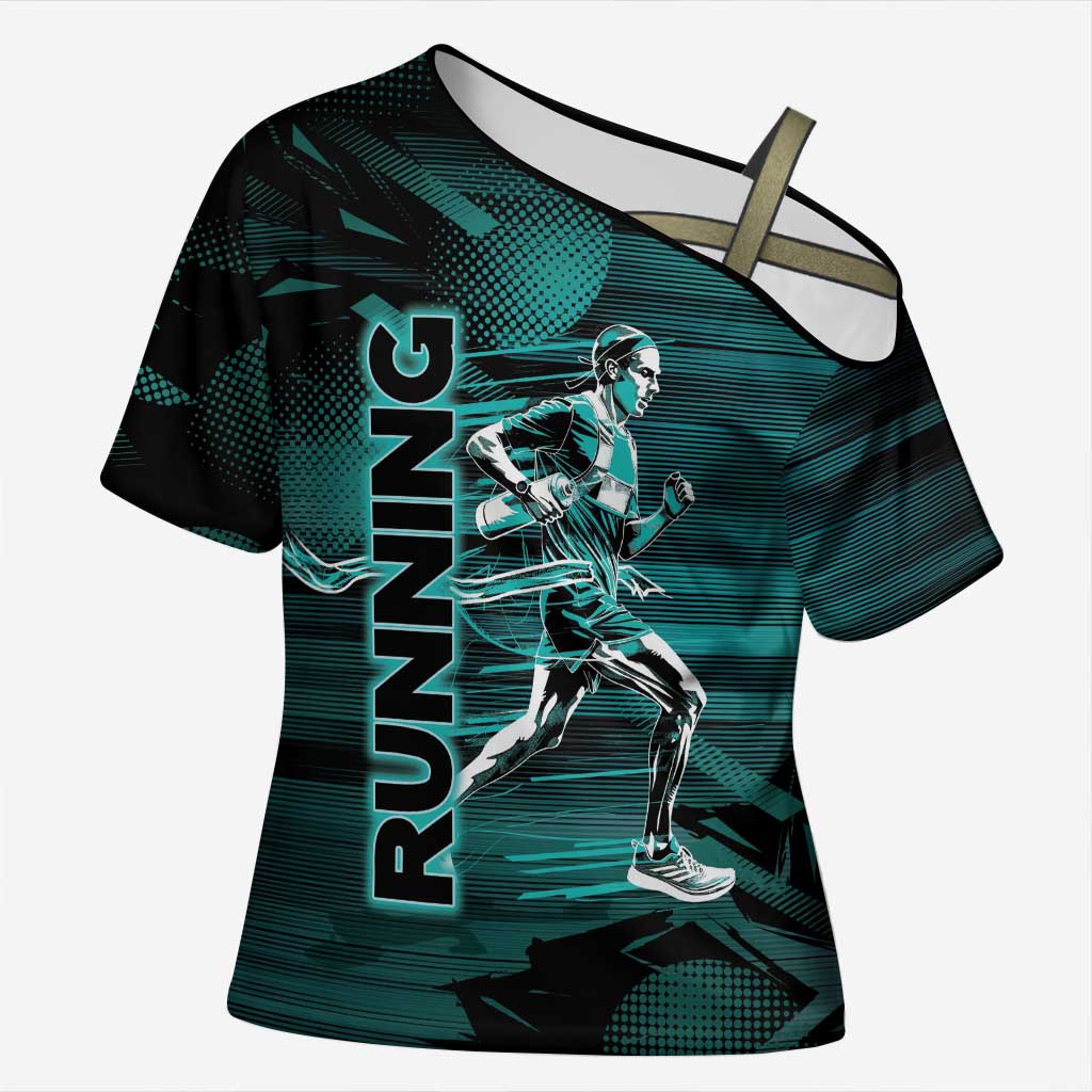 Personalized Running Cross Shoulder Shirt Infinite Sprint Energy