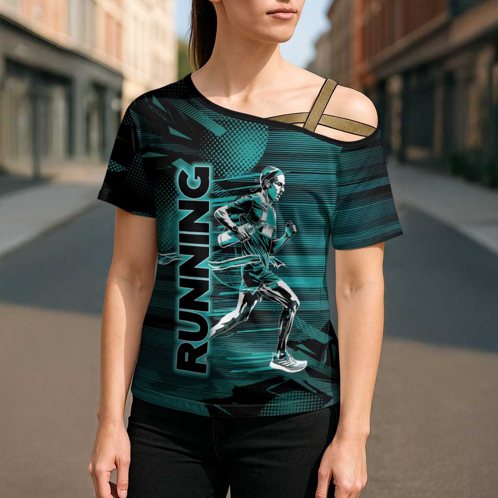 Personalized Running Cross Shoulder Shirt Infinite Sprint Energy