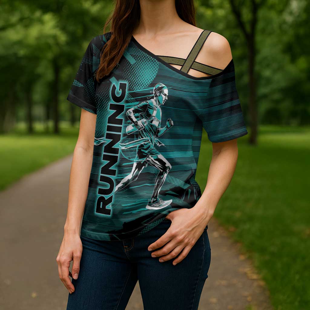 Personalized Running Cross Shoulder Shirt Infinite Sprint Energy