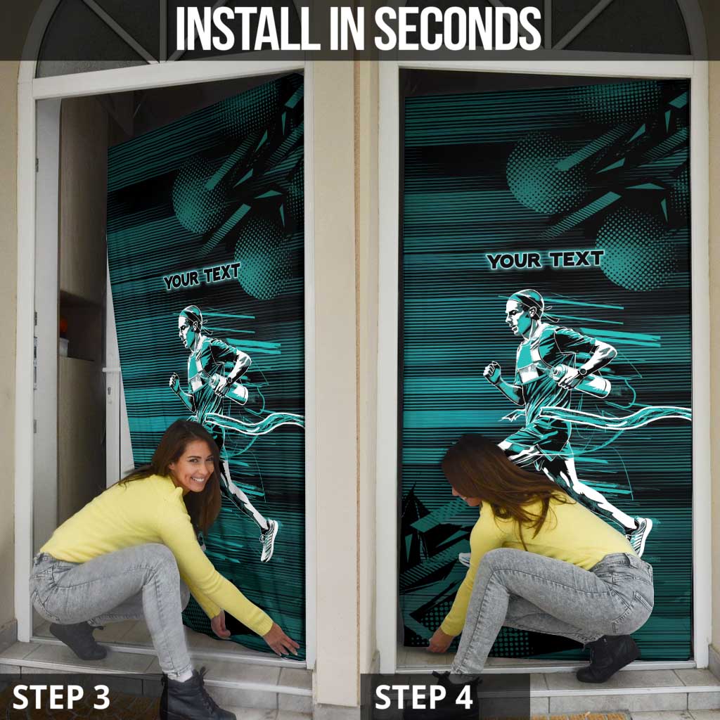Personalized Running Door Cover Infinite Sprint Energy