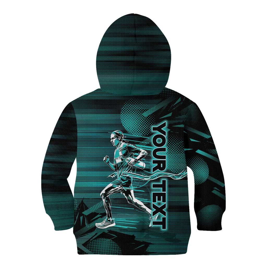 Personalized Running Kid Hoodie Infinite Sprint Energy