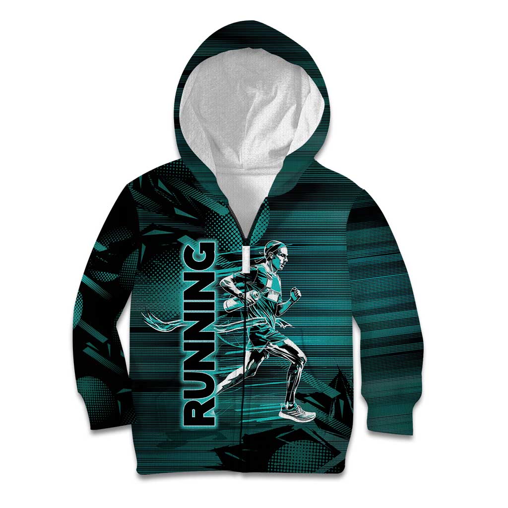Personalized Running Kid Hoodie Infinite Sprint Energy