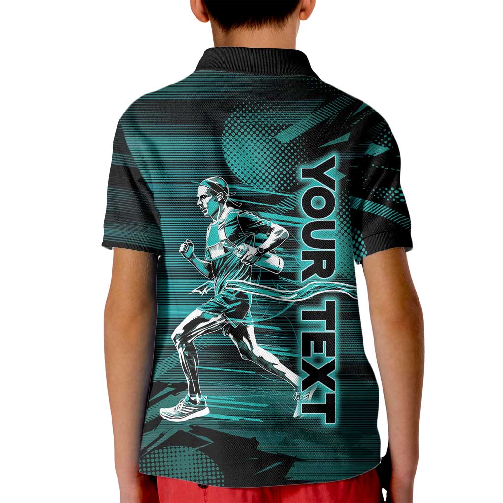 Personalized Running Kid Polo Shirt Infinite Sprint Energy