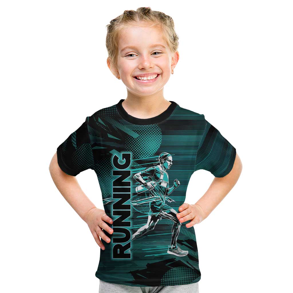 Personalized Running Kid T Shirt Infinite Sprint Energy