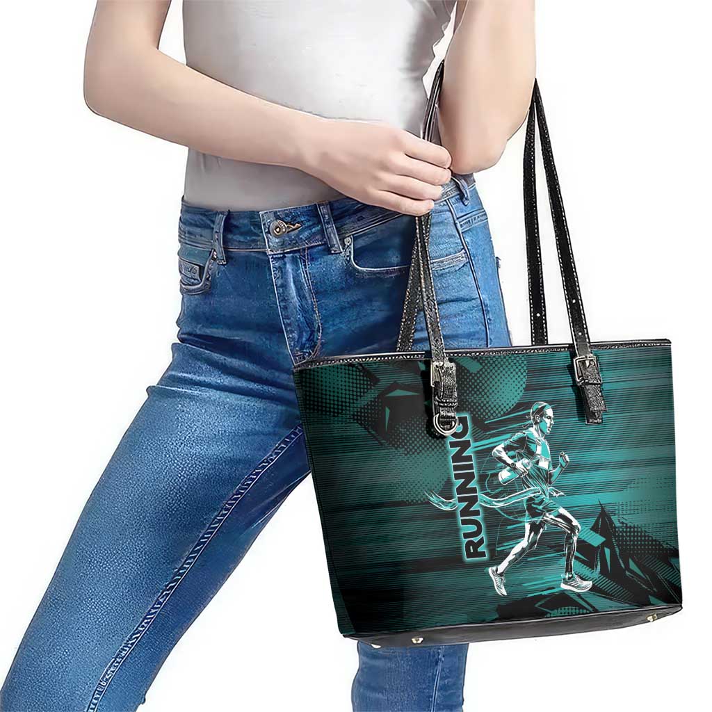Running Leather Tote Bag Infinite Sprint Energy