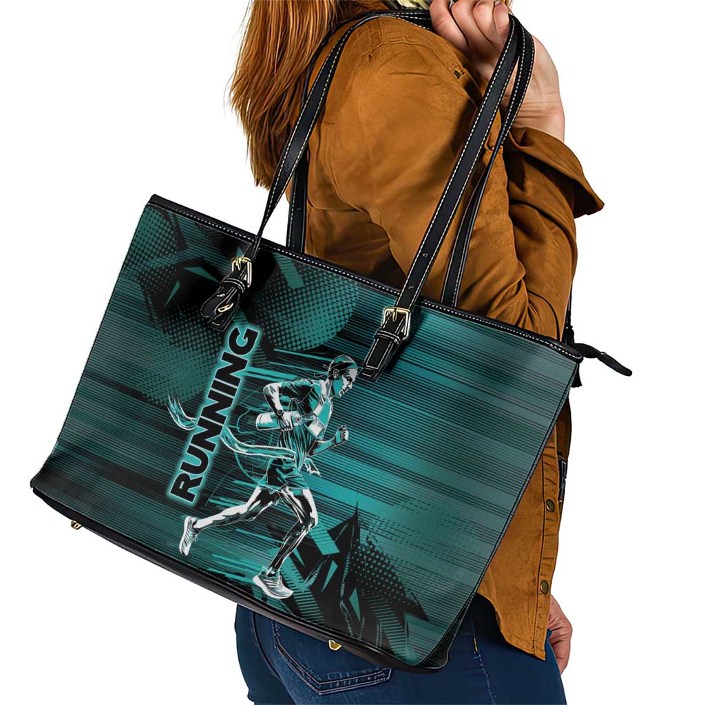 Running Leather Tote Bag Infinite Sprint Energy