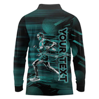 Personalized Running Long Sleeve Polo Shirt Infinite Sprint Energy