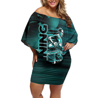Personalized Running Off Shoulder Short Dress Infinite Sprint Energy