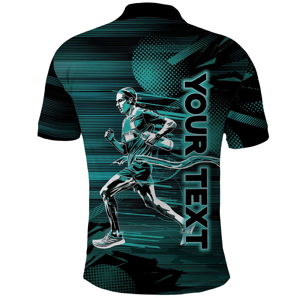 Personalized Running Polo Shirt Infinite Sprint Energy