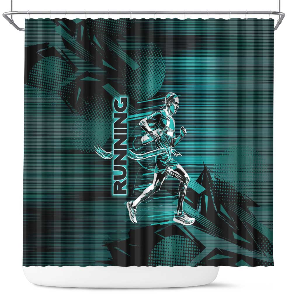Running Shower Curtain Infinite Sprint Energy