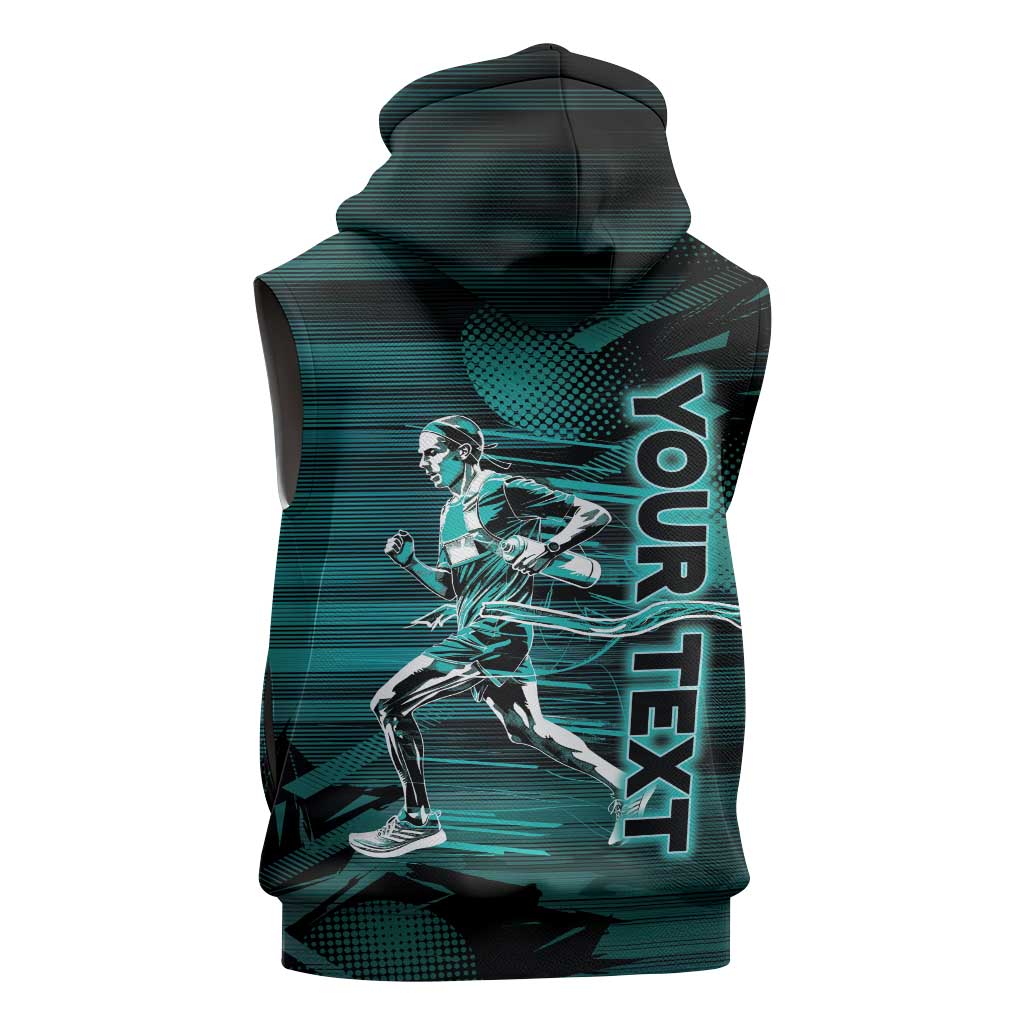 Personalized Running Sleeveless Hoodie Infinite Sprint Energy