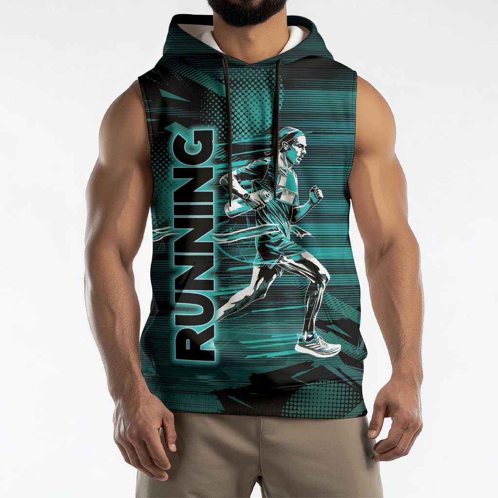 Personalized Running Sleeveless Hoodie Infinite Sprint Energy