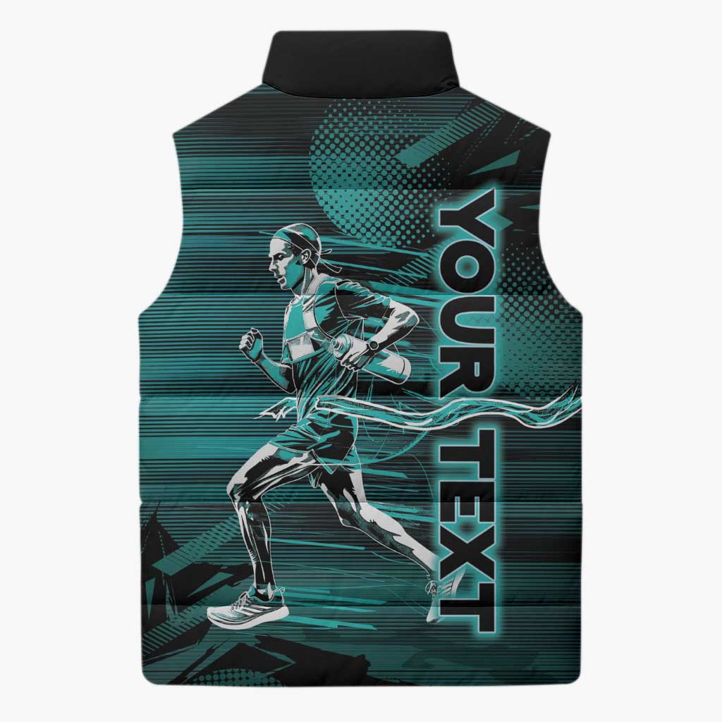 Personalized Running Sleeveless Puffer Jacket Infinite Sprint Energy