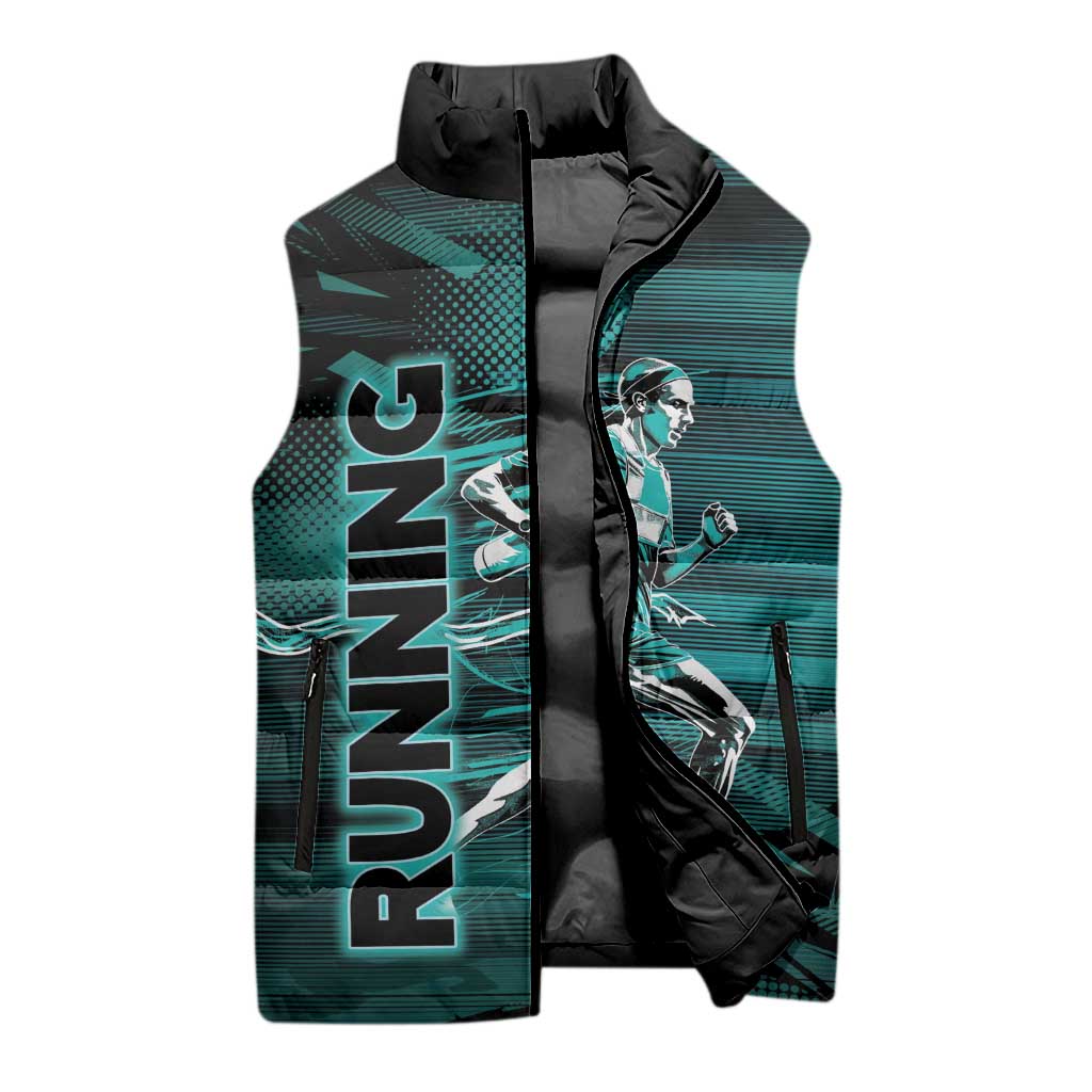 Personalized Running Sleeveless Puffer Jacket Infinite Sprint Energy