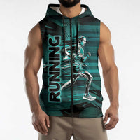 Personalized Running Sleeveless Zip Hoodie Infinite Sprint Energy