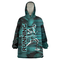 Personalized Running Wearable Blanket Hoodie Infinite Sprint Energy