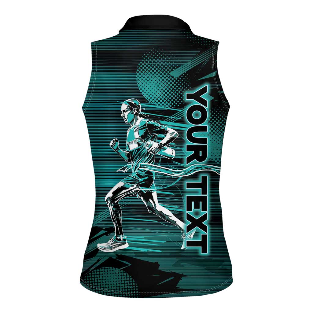 Personalized Running Women Sleeveless Polo Shirt Infinite Sprint Energy