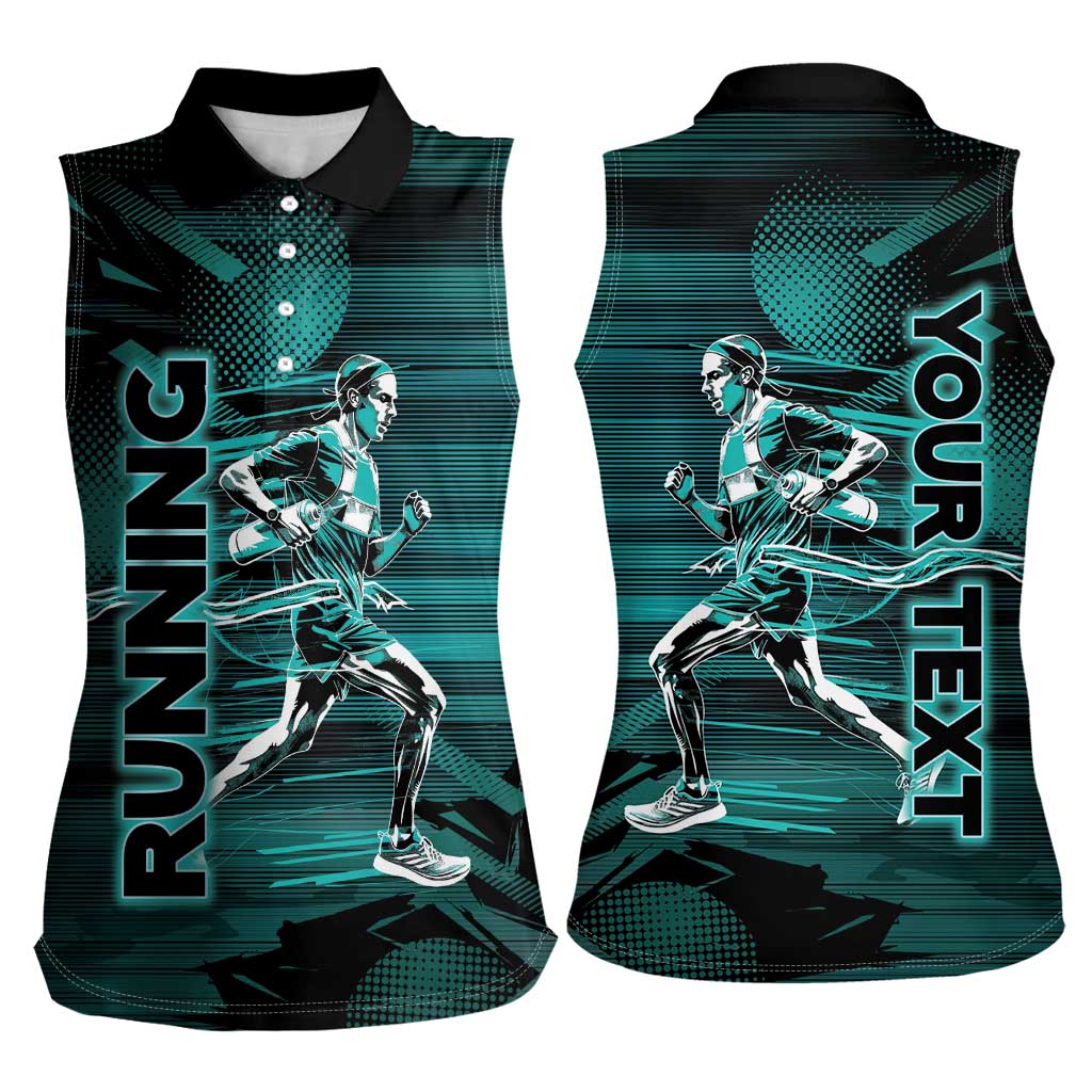 Personalized Running Women Sleeveless Polo Shirt Infinite Sprint Energy