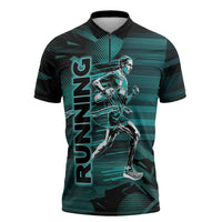 Personalized Running Zipper Polo Shirt Infinite Sprint Energy