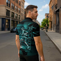 Personalized Running Zipper Polo Shirt Infinite Sprint Energy