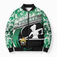 Personalized Billiards Bomber Puffer Jacket Master Of The Cue