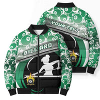Personalized Billiards Bomber Puffer Jacket Master Of The Cue